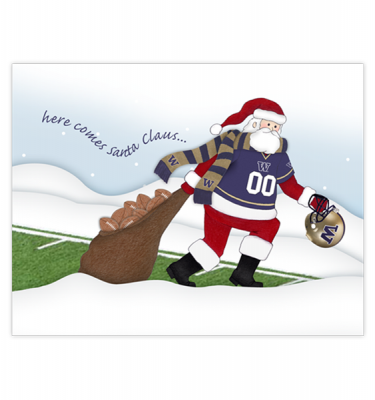 Husky Football Santa